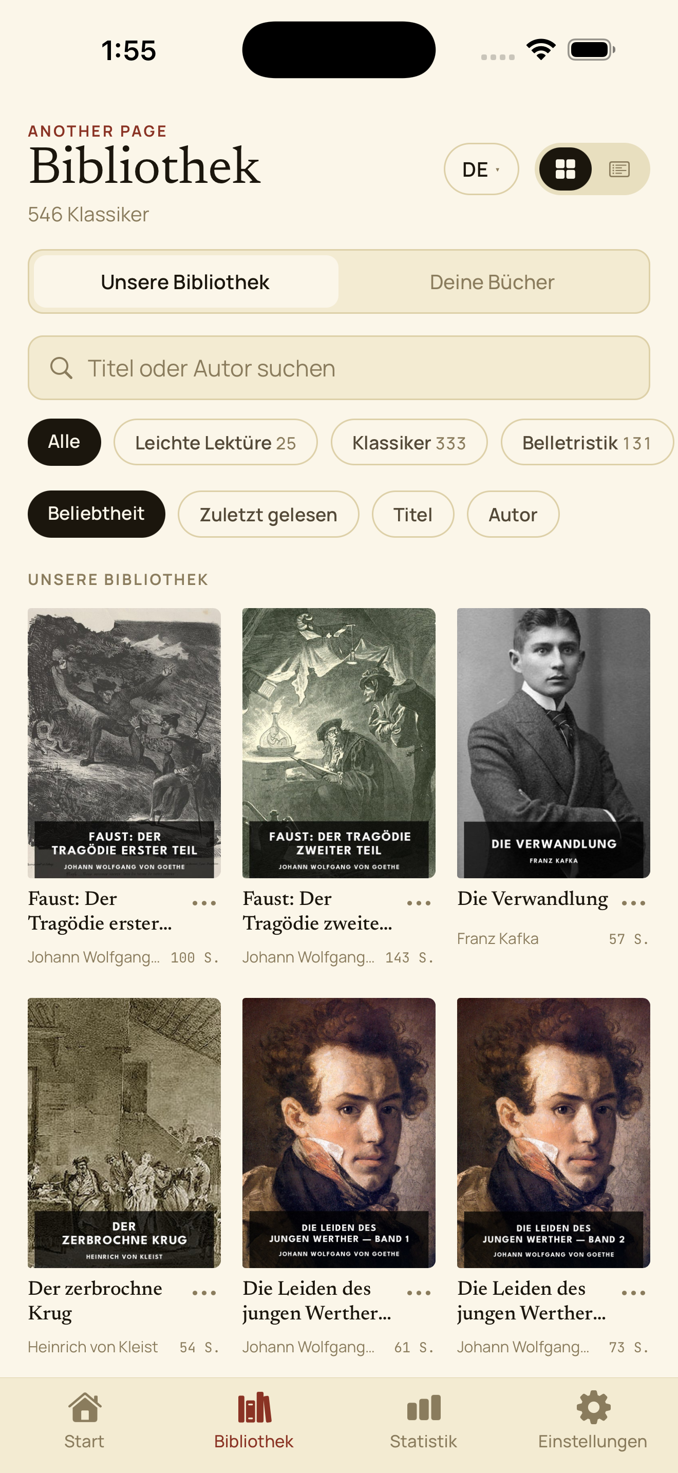 Über 4.500 gemeinfreie Klassiker in 12 Sprachen – kostenlos