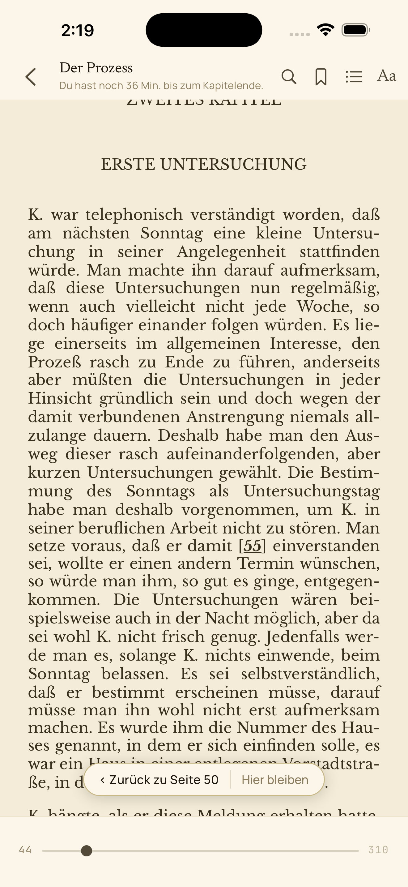 Lies in einer ruhigen, fokussierten Leseansicht