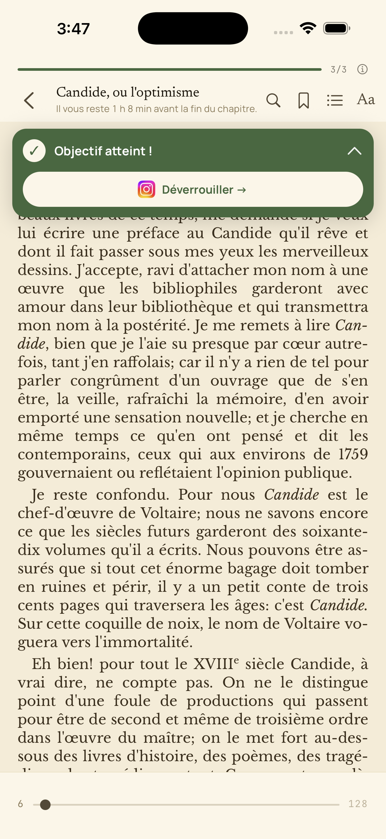 Lisez quelques pages pour débloquer vos applications