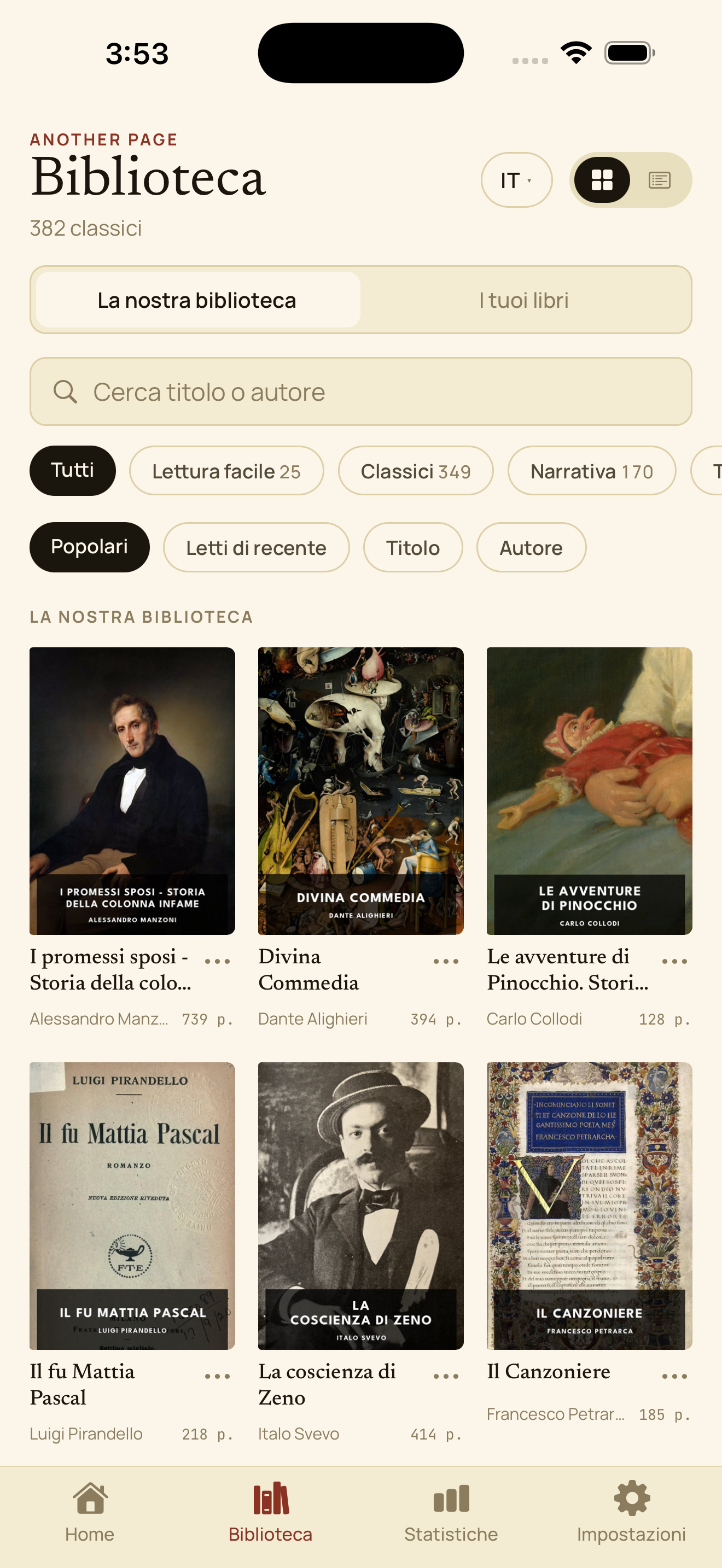 Oltre 4.500 classici di pubblico dominio in 12 lingue, gratis