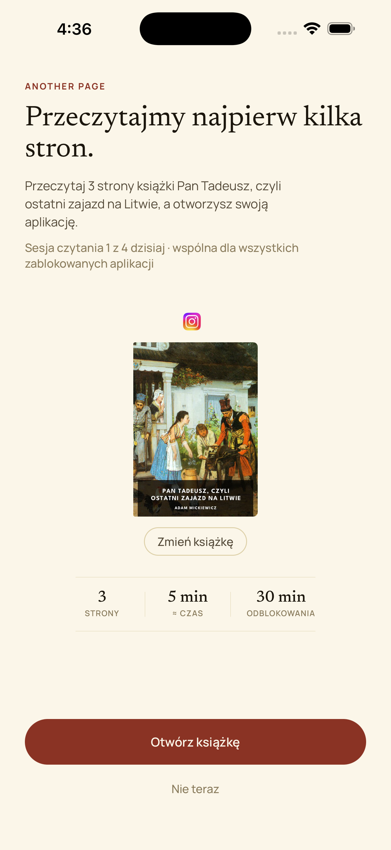 Wybierz rozpraszające aplikacje do zablokowania
